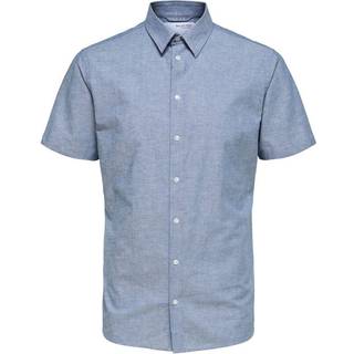 SLHSLIMNEW-LINEN SHIRT SS CLASSIC W