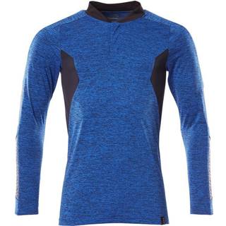 MASCOT® Poloshirt, langærmet Azurblå-Meleret/Mørk Marine 18081-810-91010 3XLONE
