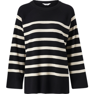 Object - Objester Ls Knit Top - Striktrøjer og cardigans til kvinder - Black - L