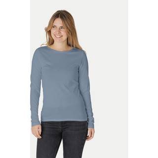 Neutral Dame Langærmet T-Shirt Støvet Blå