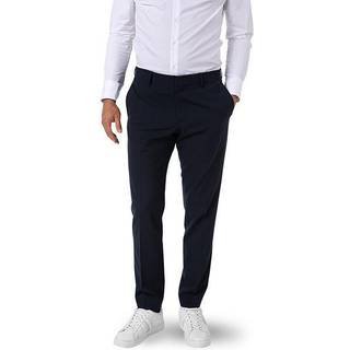 Slim fit bukser i ny uld med stræk
