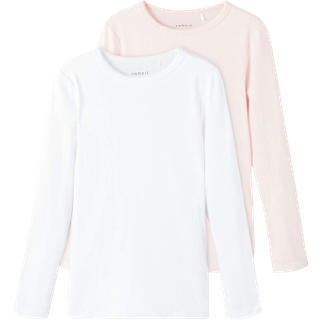 NAME IT 2-Pak Slim-fit Basis Bluser Barely Pink