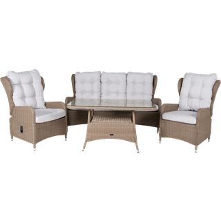 Venture Design Washington sofasæt med 2 justerbare stole, natur