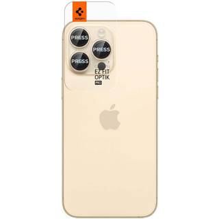Spigen Glass EZ Fit Optik Pro 2 Pack - gold - iPhone 14 Pro/iPhone 14 Pro Max