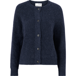 SELECTED FEMME Slflulu LS knit short cardigan Dark Sapphire Detail:MELANGE M