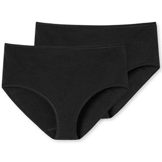 Schiesser 2-Pack midi trusse, sort, Størrelse: 48, Dame