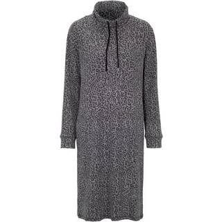 Damella Knitted Long Sleeve Lounge Dress - Leopard - Large