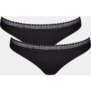 Sloggi GO Ribbed brazilian trusse, sort, Størrelse: XL, Dame