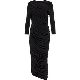 Norma Kamali Diana ruched jersey midi dress - black - XXS