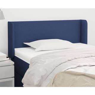 Sengegavl Med Kanter 83X16X78/128 Cm Stof - Blå / 93 x 16 x 78/88 cm