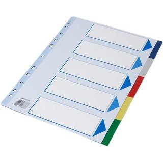 A4 Faneblade 5 delt plast/kulørt