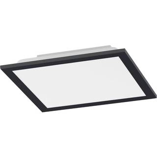 Flat LED-loftlampe, CCT, sort, 29 x 29 cm