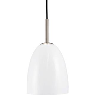 Dyberg Larsen hængelampe Jazz, Ø 18 cm, opal/stål, glas