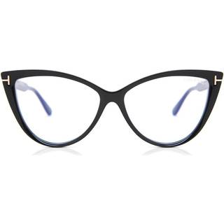 TOM FORD Kvinde FT5843-B 001 Blå anti -lysbriller Plast Sort Cat Eye Anti-blå lys