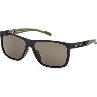 Adidas Sport Mand SP0067 02N Solbriller Injiceret Sort Grøn Geometrisk Normal