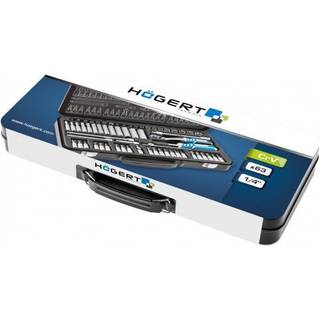 Socket &amp; bit set Hogert HT1R486; 1/4''; 63 stk.