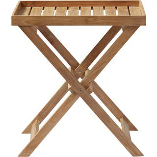 Cinas bakkebord teak 60x40cm - På lager i butik