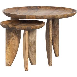 Sidetabeller Ella i mangotræ, sæt á 2