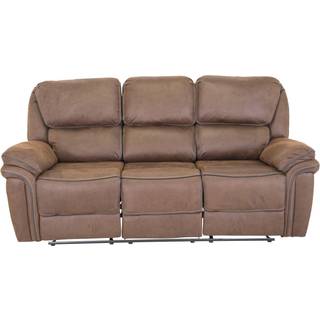 Saranda 3 pers Recliner Sofa  - Brun Microfiber Stof