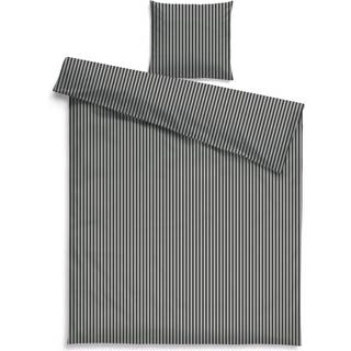 Luksus sengetøj fra ENGHOLM - PINSTRIPE SORT 220