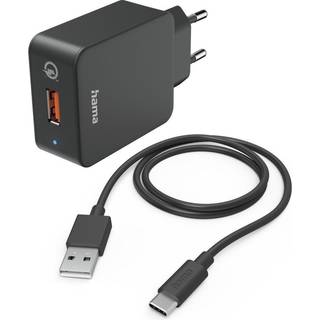 Hama Charger 220V with USB-C Cable Qualcomm 19.5W Black