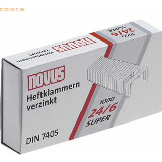 Novus re+new Hæfteklamme 24/6 Super, 1000stk