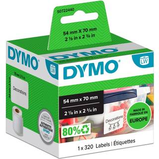 Rabatpakke - 40 stk Dymo 99015 multilabels Kompatibel S0722440 - 320 stk 54 x 70mm