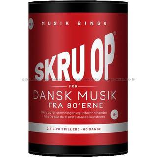 Skru op for dansk musik fra 80'erne musikbingo (På lager i varehus)