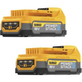 DEWALT 18V XR 2 x 5.0Ah POWERSTACK XR Batteri sæt 2x batterier Li-Ion, 18V, 1.7Ah