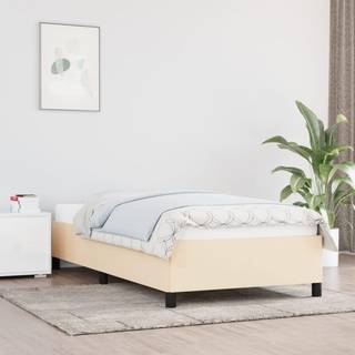 Sengeramme uden madras Creme 100x200 cm Stof
