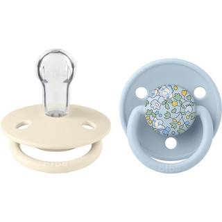 BIBS x Liberty De Lux One Size sut Ivory/ Baby Blue 2 stk. - 2 stk.