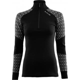 Aclima Women's Designwool Glitre Mock Neck Merino undertøj Damer størrelse XS farve sort