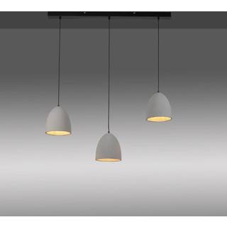 Moderne hanglamp zwart met grijs beton 3-lichts - Eton