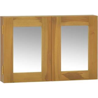 spejlskab 60x10x40 cm massivt teaktræ