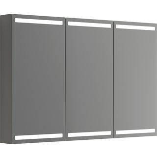 Scanbad Luna Level Spejlskab 80x120 cm m/3 låger - grå mat