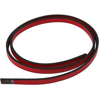 Rødt Imiteret Læderbånd 10 mm x 3 mm - 1 meter