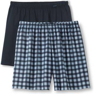 CALIDA Herren Boxershorts blau Reine Baumwolle Gestreift,unifarben