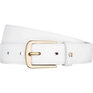 AIGNER Herren Gürtel weiß Glattleder