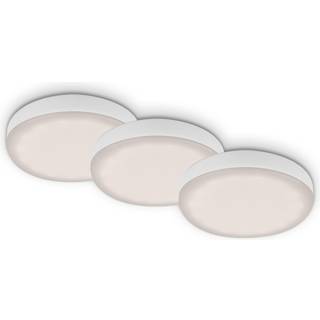 LED-indbygningsspot Plat hvid 7,5 cm 4.000K sæt med 3 stk