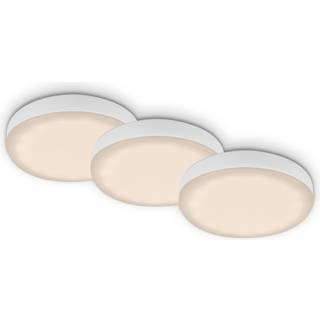 LED-indbygningsspot Plat, hvid, sæt af 3, 3.000 K