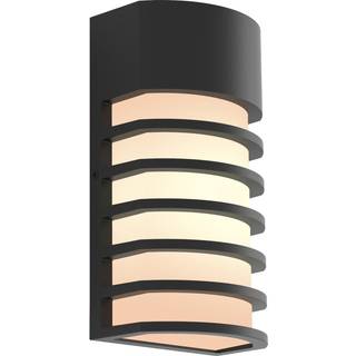 LUTEC FULTON udendørs væglampe, H24,3 cm, E27, IP54, sort
