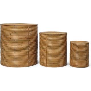 Column Storage - Set of 3 - Natural Stained