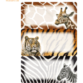 Herma: Safari-mønstret notesbogsetiketter - 9 stk