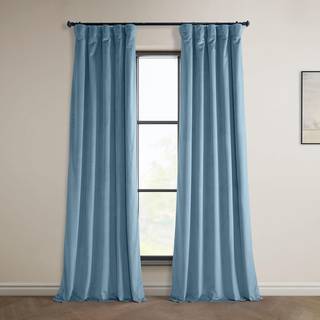 HPD Half Price Drapes Heritage Plush Velvet Gardiner til sovev?relse Stue 50 x 84 VPYC-225376-84 (1 panel) Lysebl? taupe
