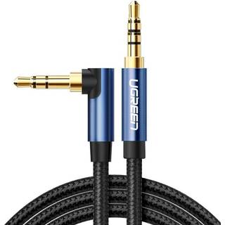 Ugreen AUX-kabel, vinklet, 3.5mm, 1m - Blåt