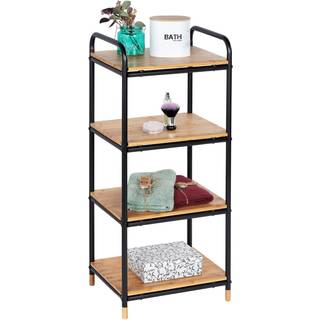 Wenko Loft stor reol, bambus med sort finish