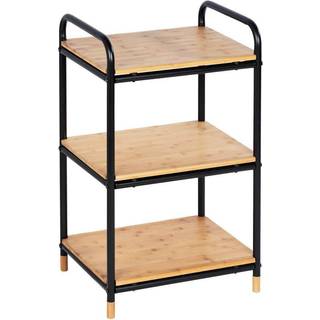 Wenko Loft lille reol, bambus med sort finish