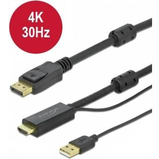 Delock HDMI til DisplayPort 4K kabel - 3 m