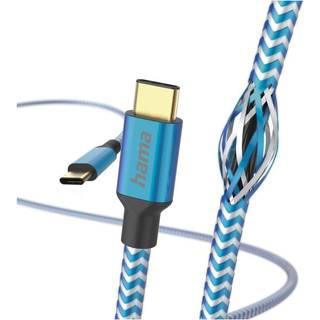 Hama USB Cable Reflective USB-C To USB-C 1.5 M Blue