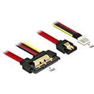 DELOCK Cable SATA 6 Gb/s 7 pin receptacle + Floppy 4 pin power male >